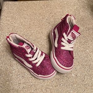 NWOT pink sparkle vans